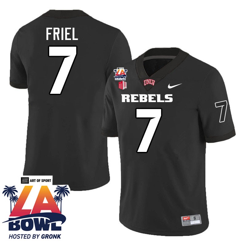 Cameron Friel LA Bowl Jersey,UNLV Rebels 2024 LA Bowl Jersey-Black